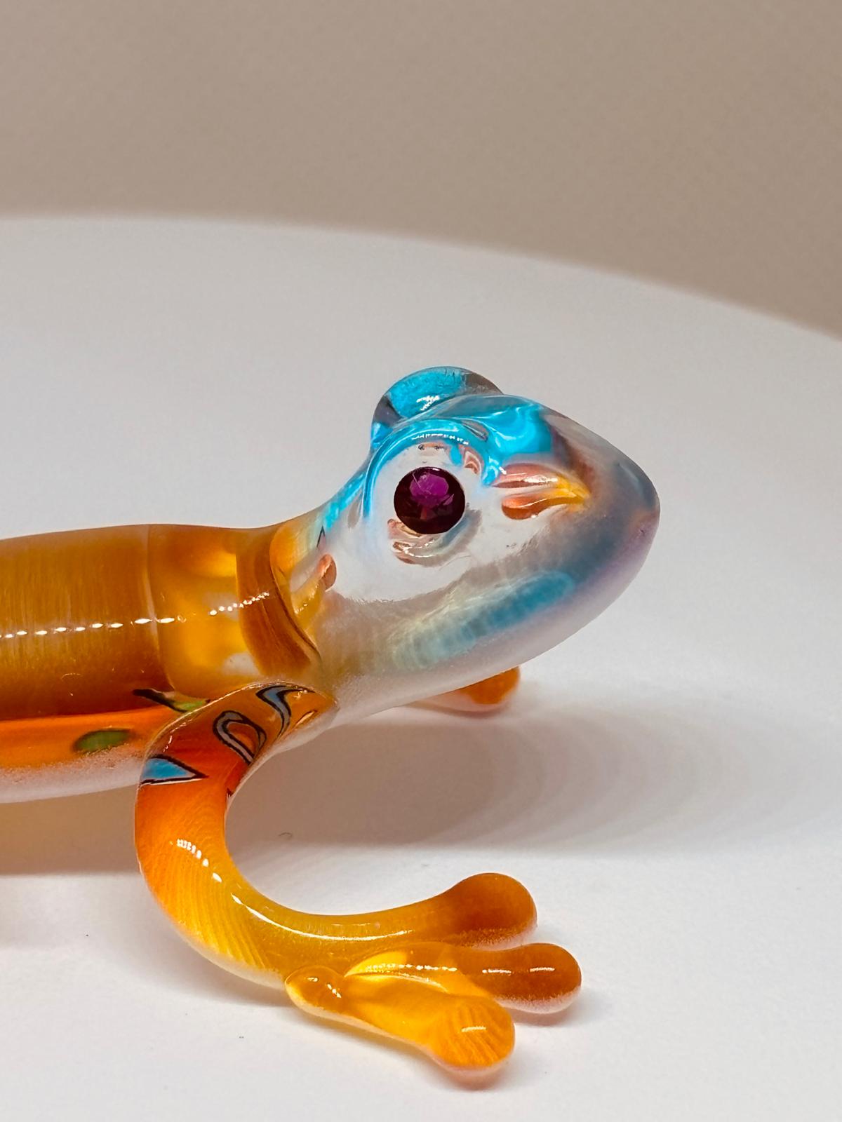 Kona Gecko Figurine Colorful Handcrafted Gecko Decor