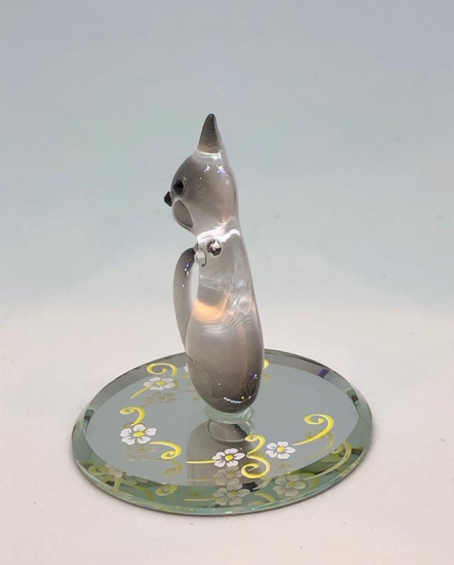 Cat Figurine Black and White Kitten Decor Handcrafted Cat Lover Collectible