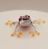 Tropical Frog Glass Figurine | Colorful Crystal Frog Nature Décor