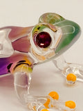 Tropical Frog Glass Figurine | Colorful Crystal Frog Nature Décor