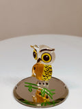 Big Barn Owl Figurine Handcrafted Glass Owl Decor for Collectors