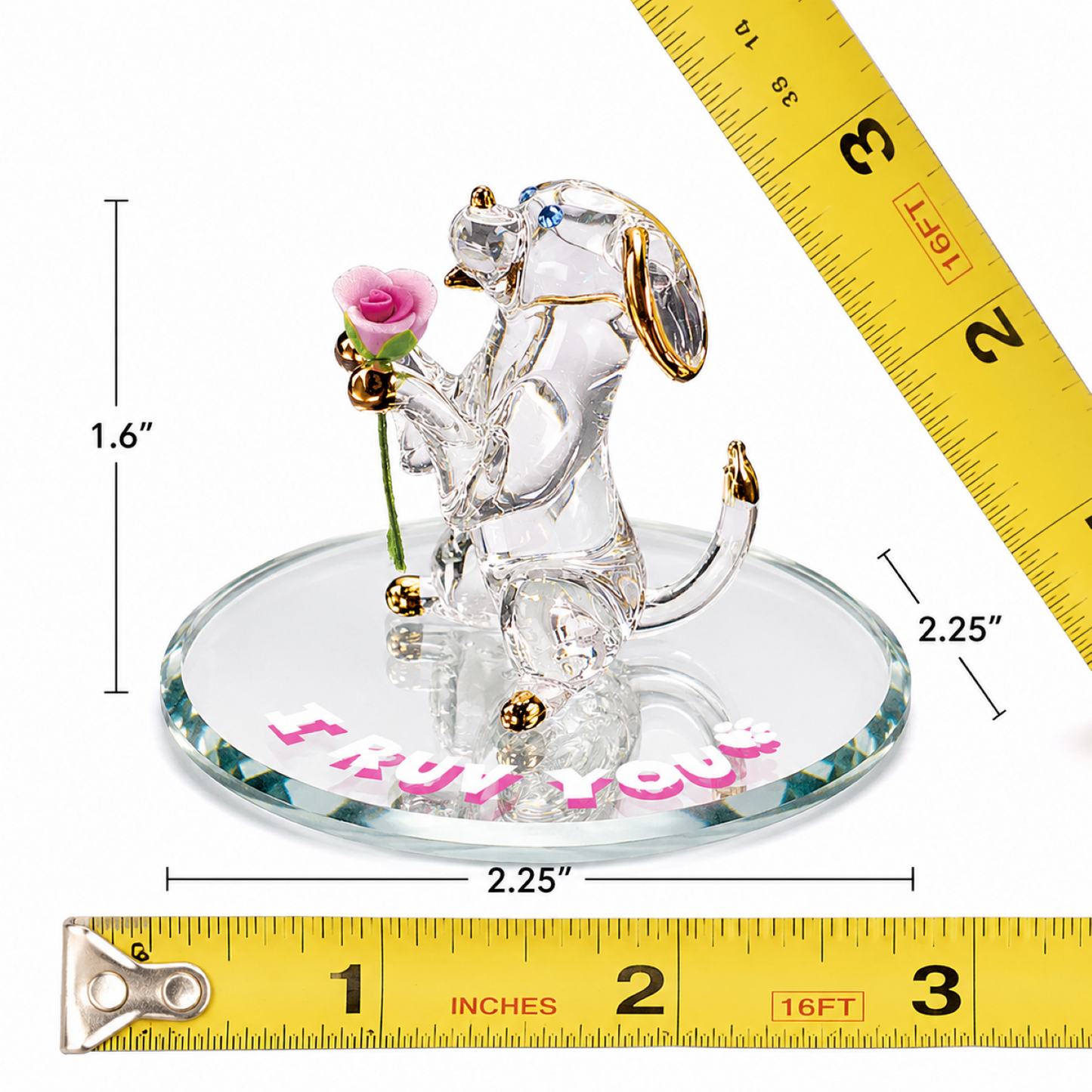 I Ruv You Puppy Figurine | Dog Lover Gift & Romantic Decor
