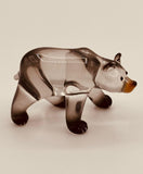 Protective Black Bear Figurine | Handcrafted Glass Bear Decor with Crystal Eyes