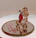 You and Me Bear Pair Handcrafted Glass Love Figurine
