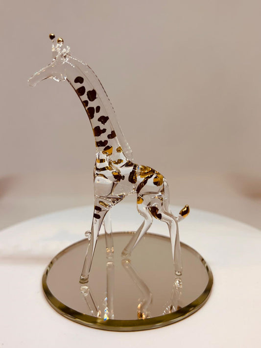Glass Giraffe Figurine Gift | Safari Animal Decor for Wildlife Lovers