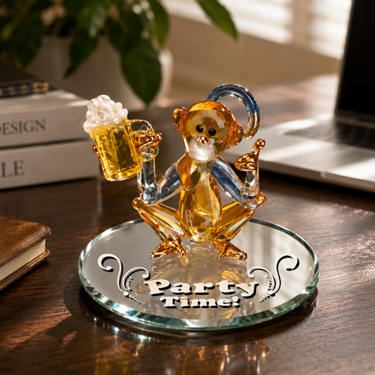 Glass Monkey Figurine Monkey Lover Gift & Animal Collectible