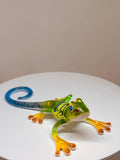 Maui GeckoGlass Figurine Handcrafted Colorful Glass Lizard Decor