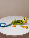 Maui GeckoGlass Figurine Handcrafted Colorful Glass Lizard Decor
