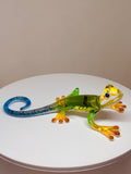 Maui GeckoGlass Figurine Handcrafted Colorful Glass Lizard Decor