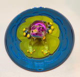 Lily Pad Frog Figurine Handcrafted Glass Collectible with Crystals