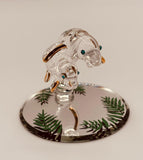 Manatee with Baby Glass Figurine | Coastal Ocean Decor for Sea Life Lovers