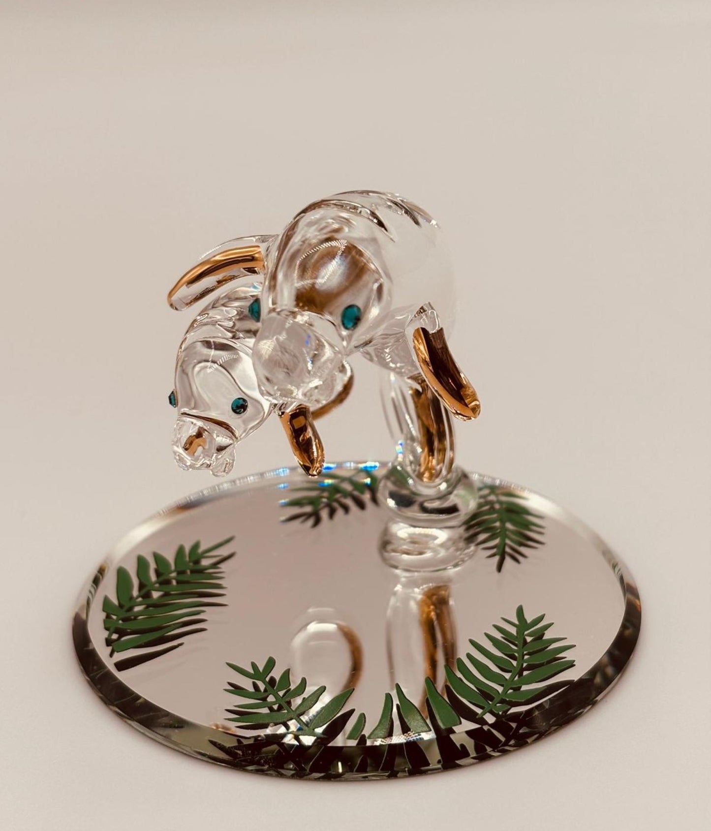 Manatee with Baby Glass Figurine | Coastal Ocean Decor for Sea Life Lovers