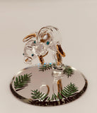 Manatee with Baby Glass Figurine | Coastal Ocean Decor for Sea Life Lovers