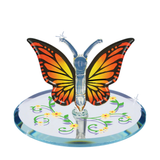 Handcrafted glass monarch butterfly décor collectible