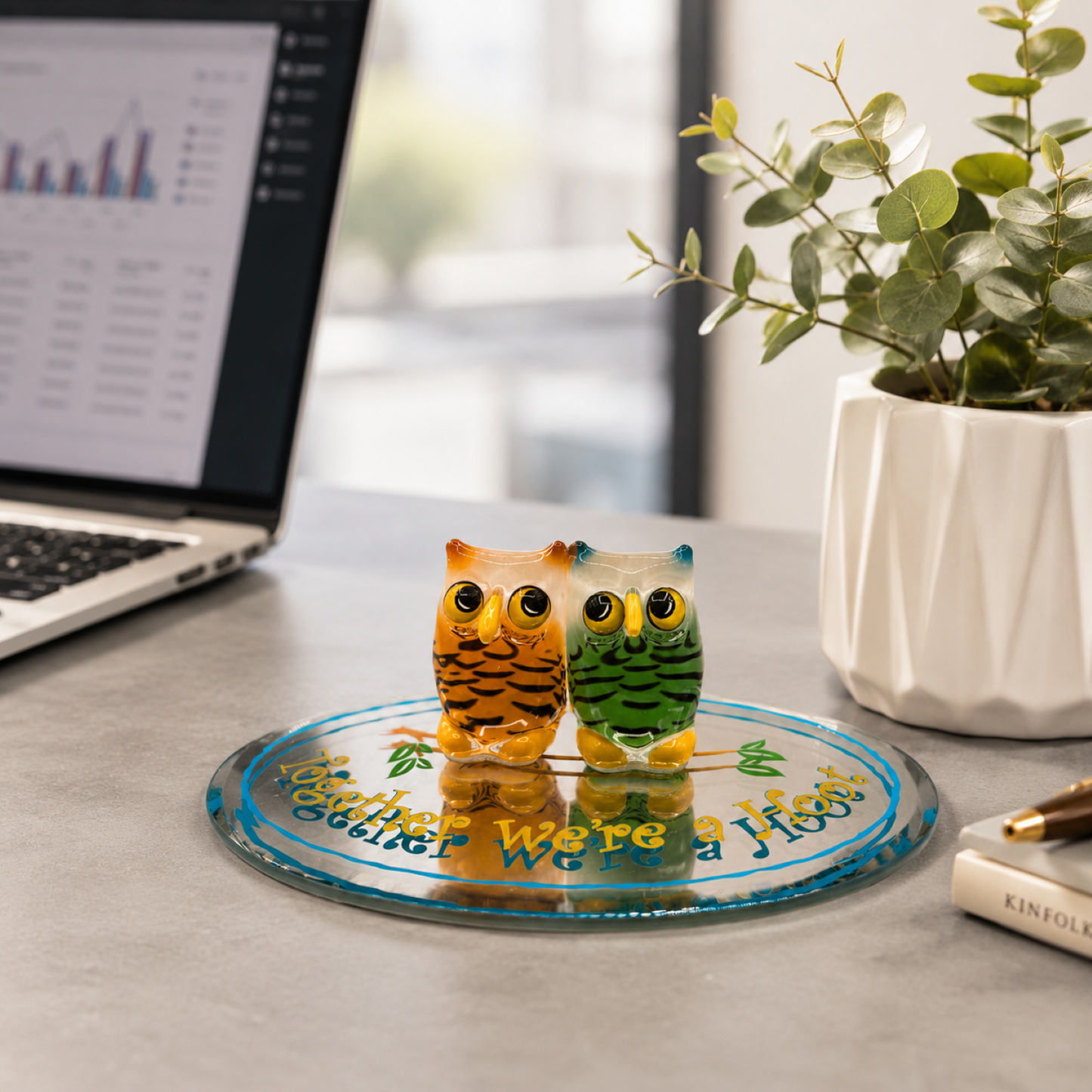 Owl Figurine Friendship Gift – Glass Owl Figurines, Best Friend Gift, Friendship Decor, Owl Collectible