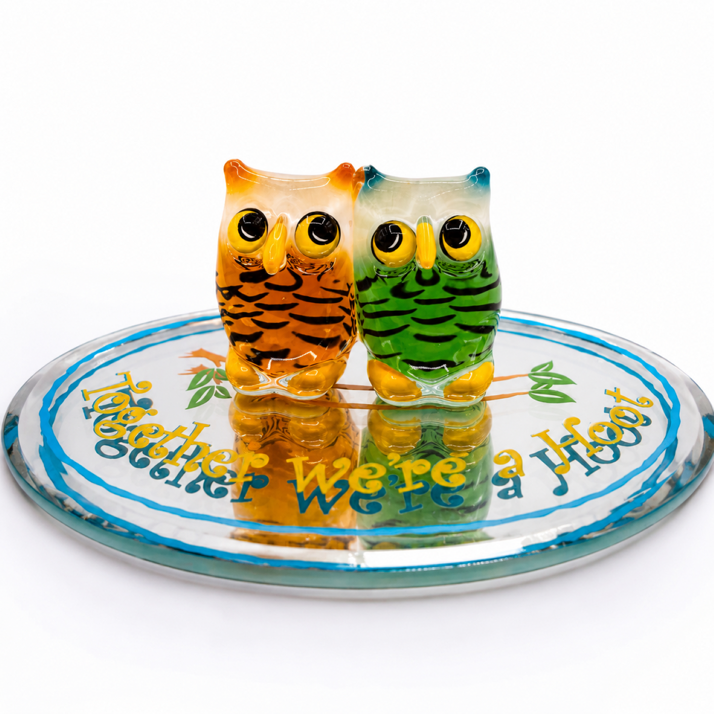Owl Figurine Friendship Gift – Glass Owl Figurines, Best Friend Gift, Friendship Decor, Owl Collectible