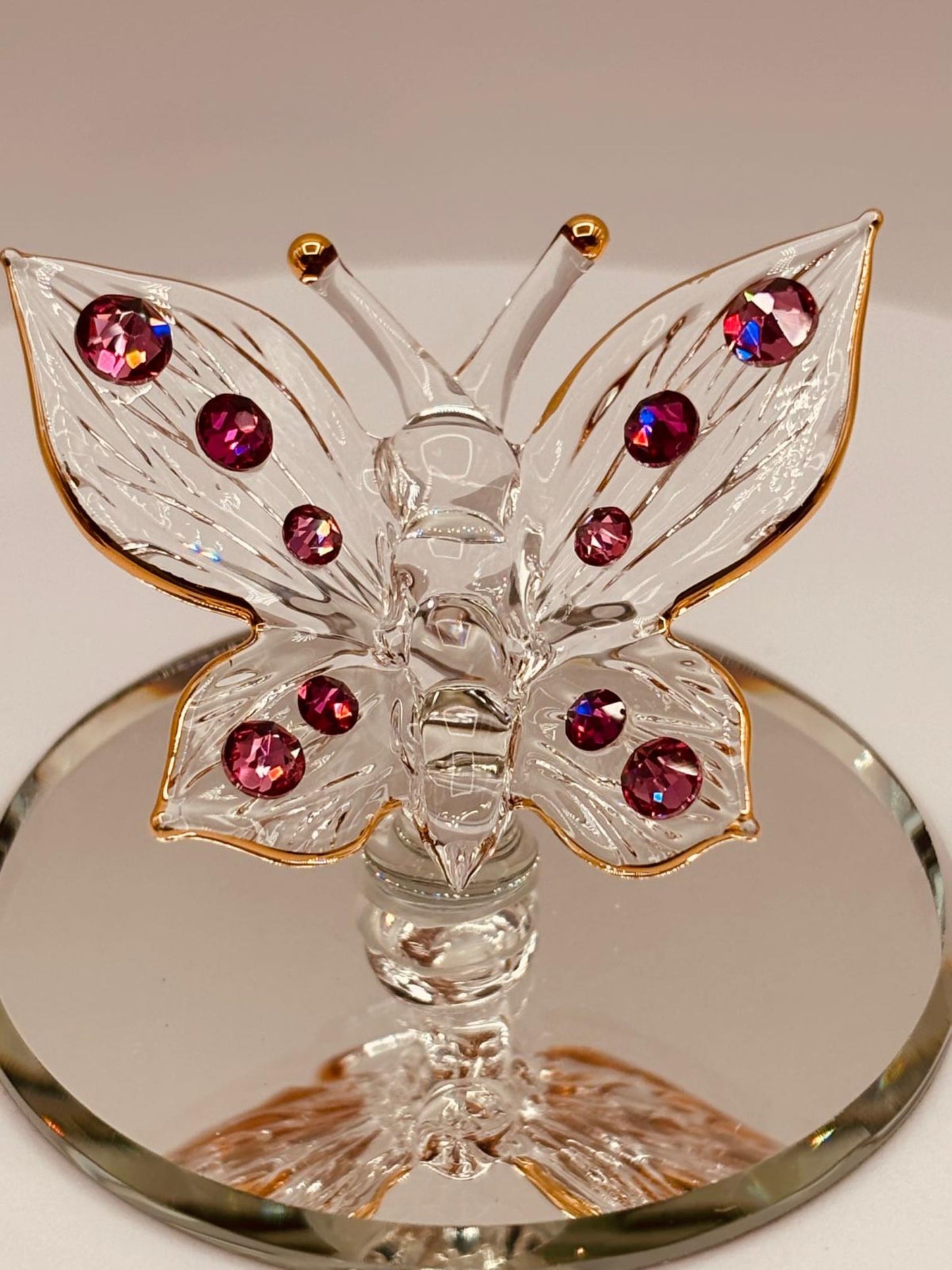 Butterfly Glass Figurine Gift Butterfly Decor Collectible Crystal Butterfly Home Decor Gift Idea