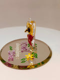 Owl Always Love You Figurine | Handcrafted Glass Owl Gift with Gold Accents