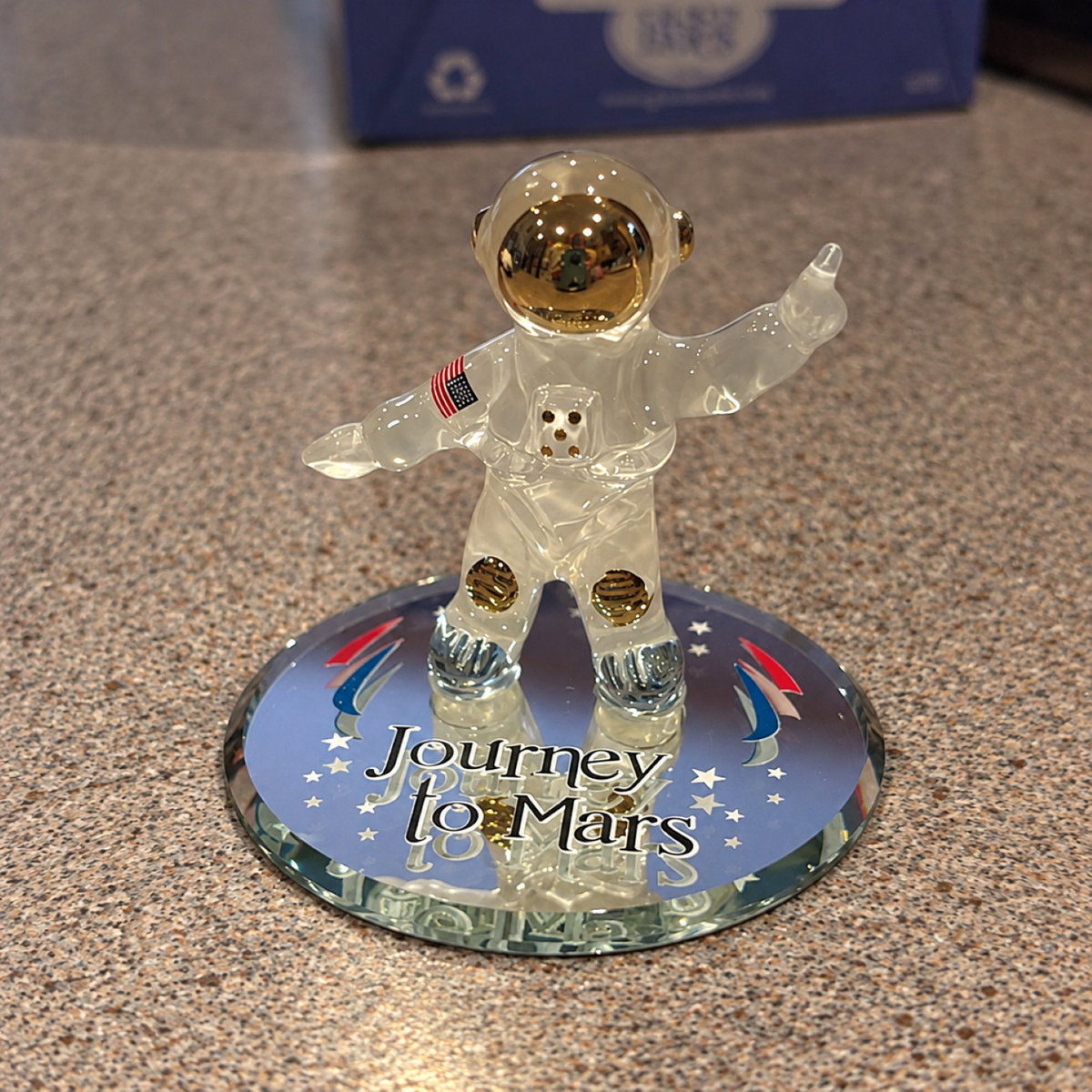 Glass Astronaut Figurine, Space Decor, Space Lover Gift