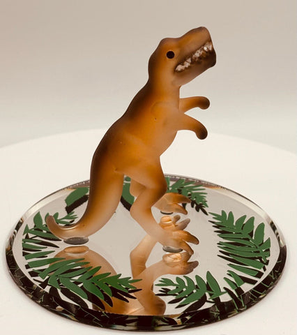 T-Rex Glass Figurine | Dinosaur Collectible Display Nature Décor