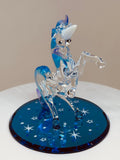 Starlight Unicorn Figurine Handcrafted Glass Fantasy Decor Magical Fairy Tale Gift