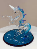Starlight Unicorn Figurine Handcrafted Glass Fantasy Decor Magical Fairy Tale Gift