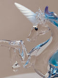 Starlight Unicorn Figurine Handcrafted Glass Fantasy Decor Magical Fairy Tale Gift