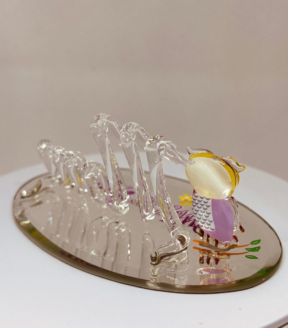 Mom Gift Glass Figurine Owl Decor Mothers Day Present Love You Collectible Gift