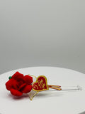 Red Rose “I Love You” Glass Gift Romantic Flower Decor Valentine Gift Anniversary Keepsake Gift for Her