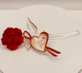 “I Love You” Red Rose Figurine | Glass Flower Romantic Gift Décor