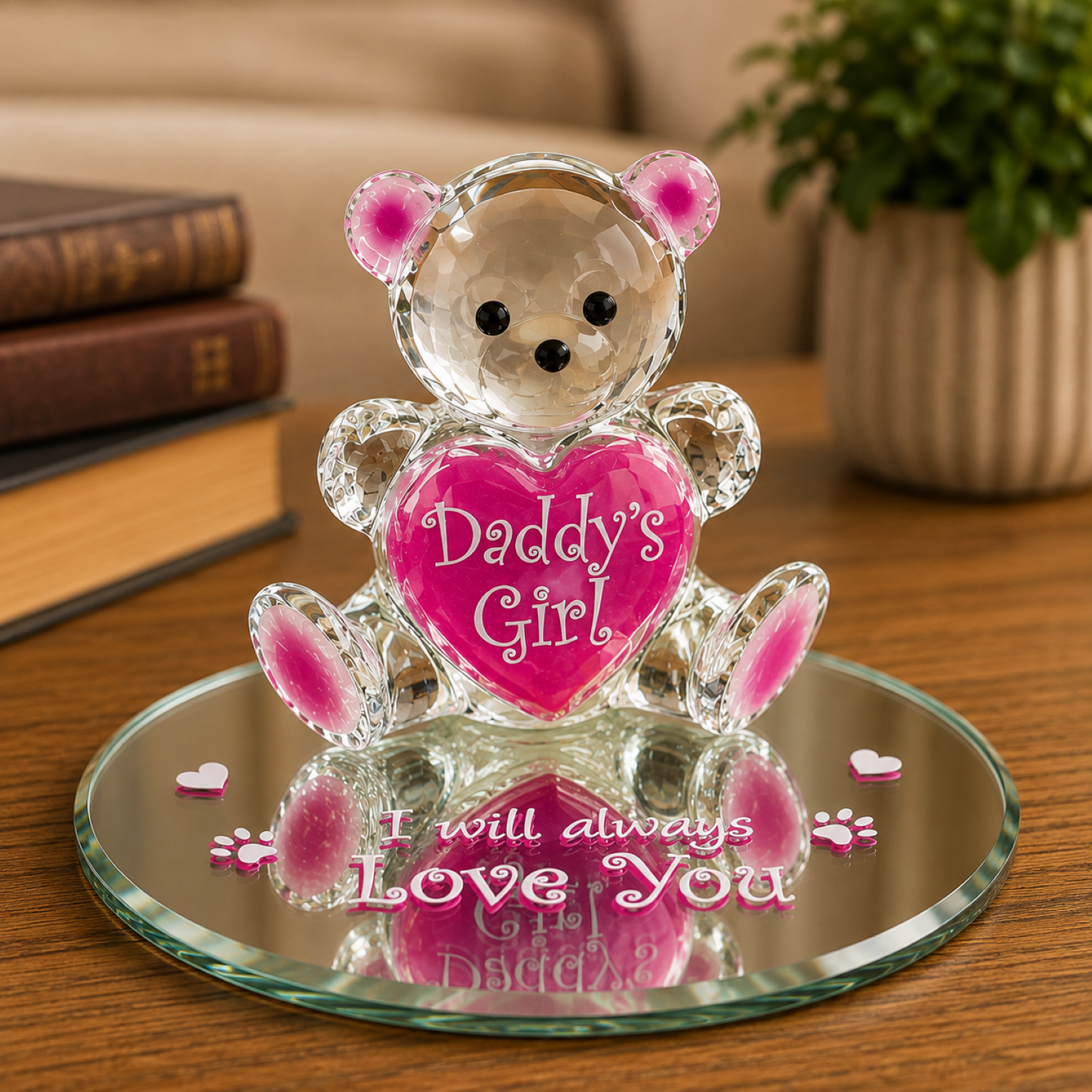 Daddy's Girl Bear Figurine Gift for Daughter with Love Message