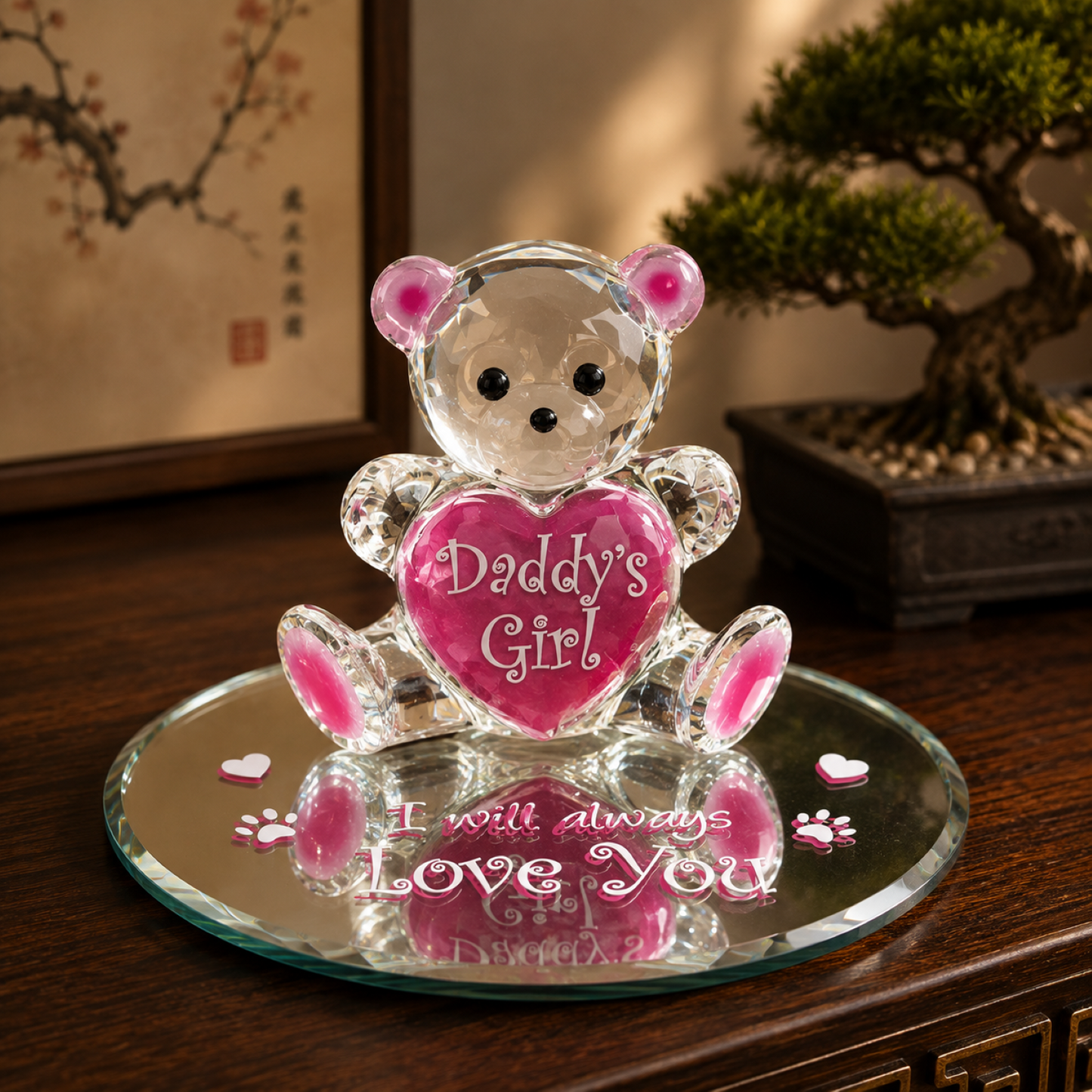 Daddy's Girl Bear Figurine Gift for Daughter with Love Message