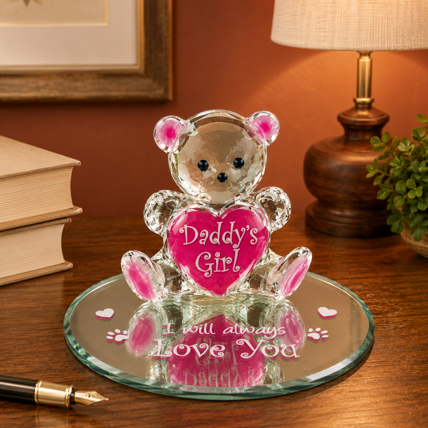 Daddy's Girl Bear Figurine Gift for Daughter with Love Message
