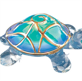 Tiffany Turtle Figurine, Handmade Glass Turtle, Home Decor, Handcrafted Gift Ideas, Crystal Turtle