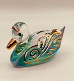 Classy Duck Glass Figurine | Colorful Collectible Animal Decor & Gift