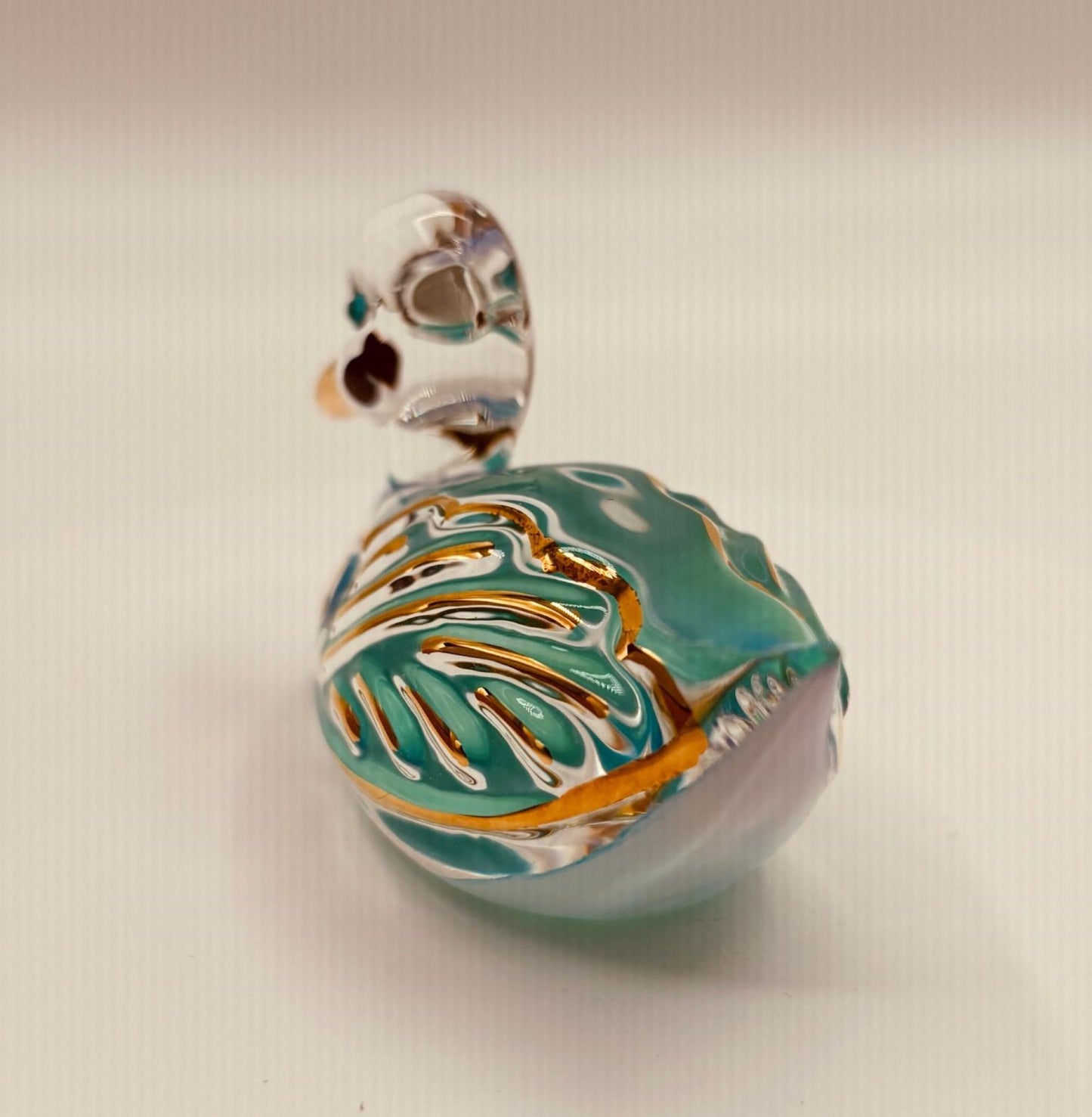 Classy Duck Glass Figurine | Colorful Collectible Animal Decor & Gift