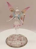 Fantasy glass fairy collectible for curio shelves or bedside tables