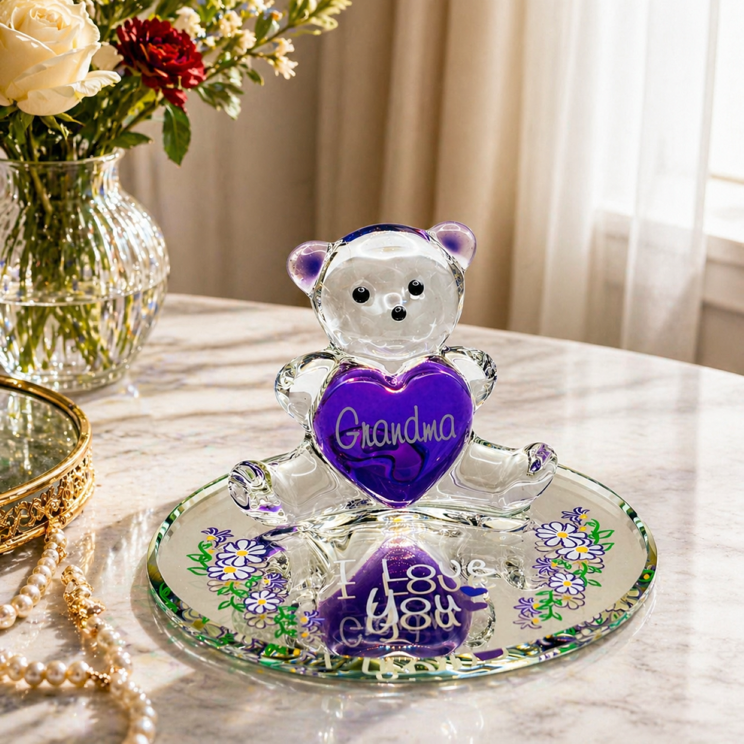 Grandma Bear Figurine | Handcrafted Gift for Grandma Birthday Mother’s Day