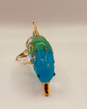 Paradise Dolphin Glass Figurine Handcrafted Ocean Theme Decor