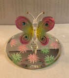 Glass Butterfly Collectible Figurine Handcrafted Gift Home Decor