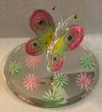 Glass Butterfly Collectible Figurine Handcrafted Gift Home Decor