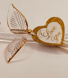 Lavender Glass Rose with “I Love You” Message Handcrafted Gift