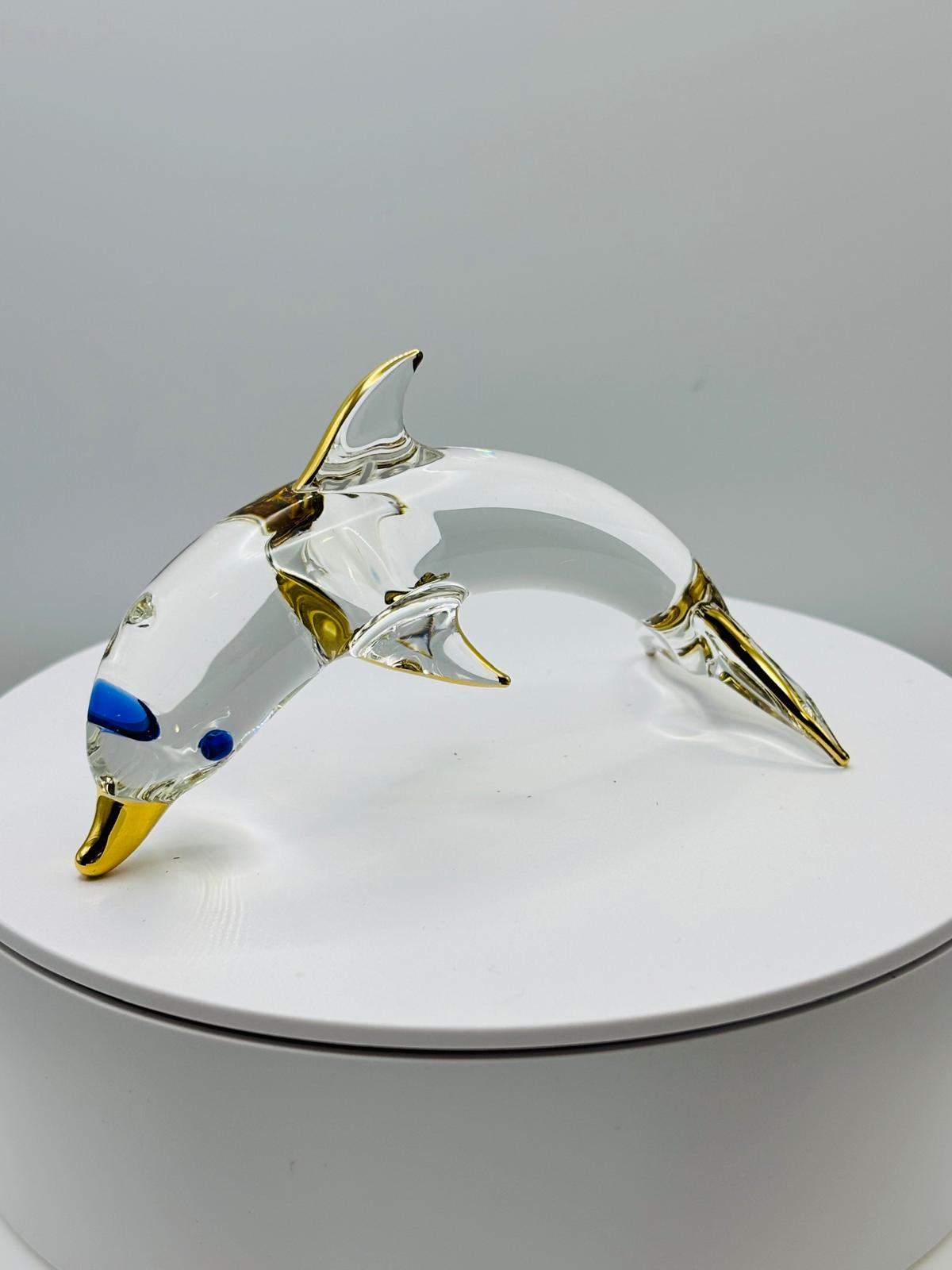 Glass Dolphin Figurine Handcrafted Dolphin Lover Gift, Ocean Animal Decor