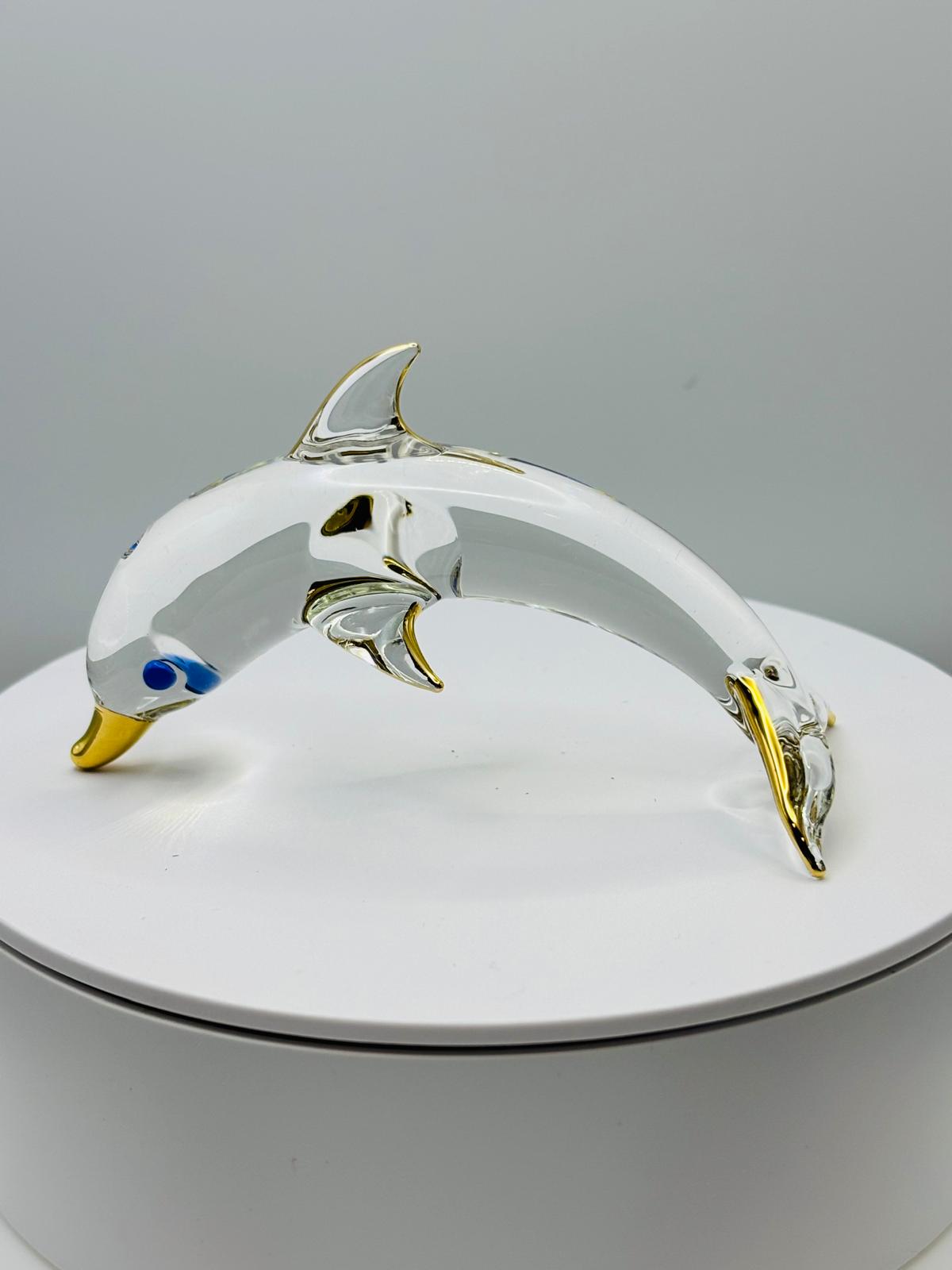 Glass Dolphin Figurine Handcrafted Dolphin Lover Gift, Ocean Animal Decor