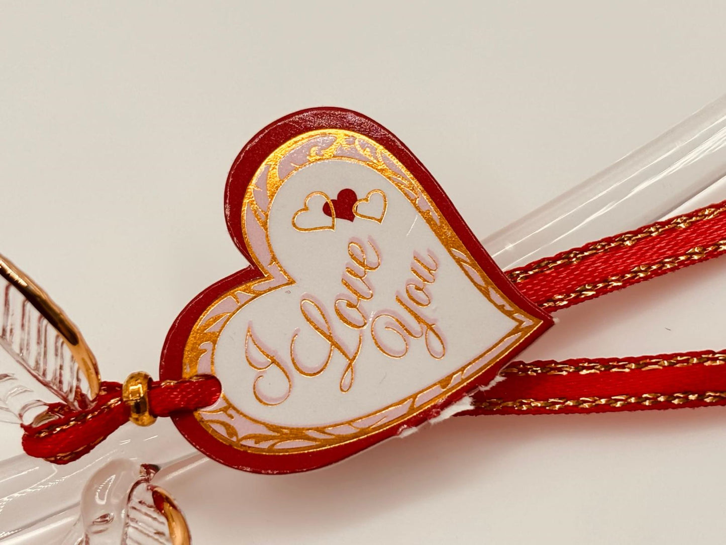 Red Rose “I Love You” Figurine | Glass Flower Romantic Gift Décor