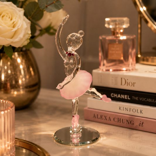 Ballerina Figurine Gift Ballet Dancer Glass Decor Girl Dance Gift