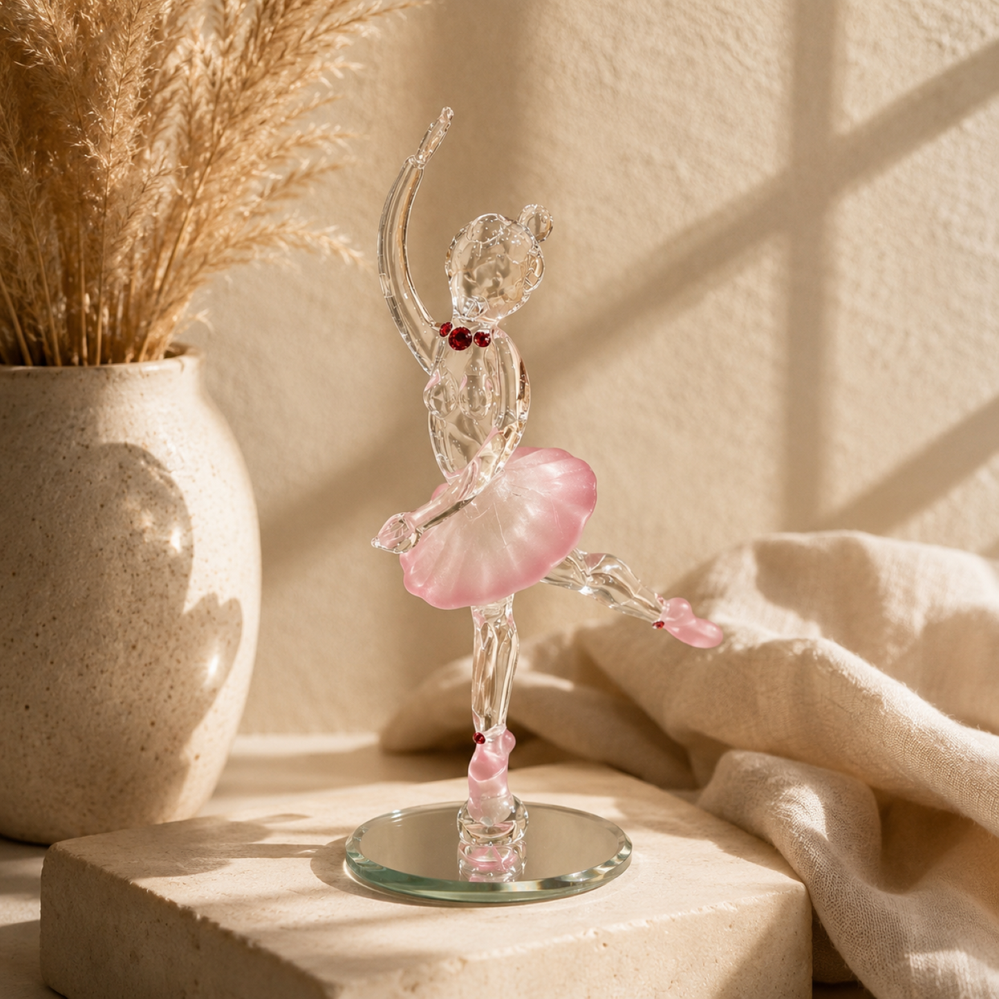 Ballerina Figurine Gift Ballet Dancer Glass Decor Girl Dance Gift
