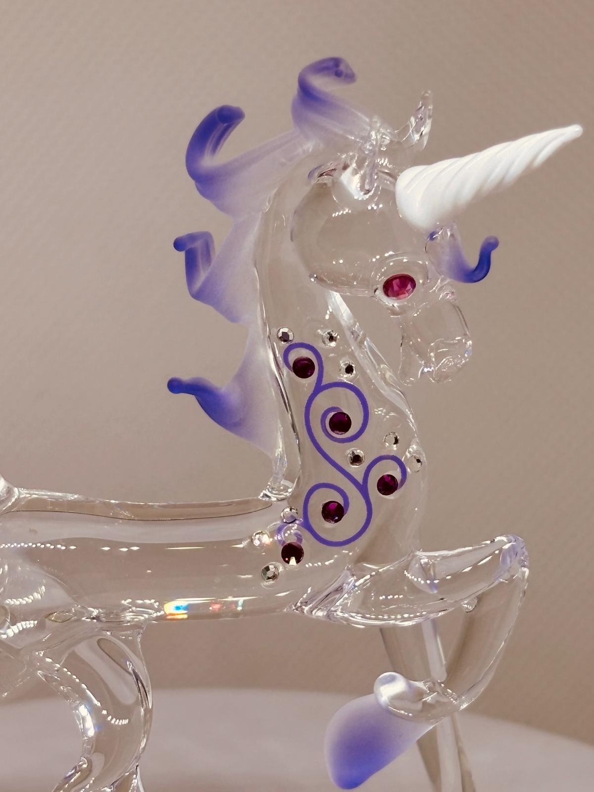 Fairy Tale Unicorn Glass Figurine Fantasy Unicorn Home Decor