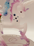 Unicorn with Fairy Handcrafted Glass Fantasy Figurine