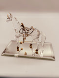 Horse Glass Figurine | Handcrafted Equestrian Decor with Saddle | Collectible Gift